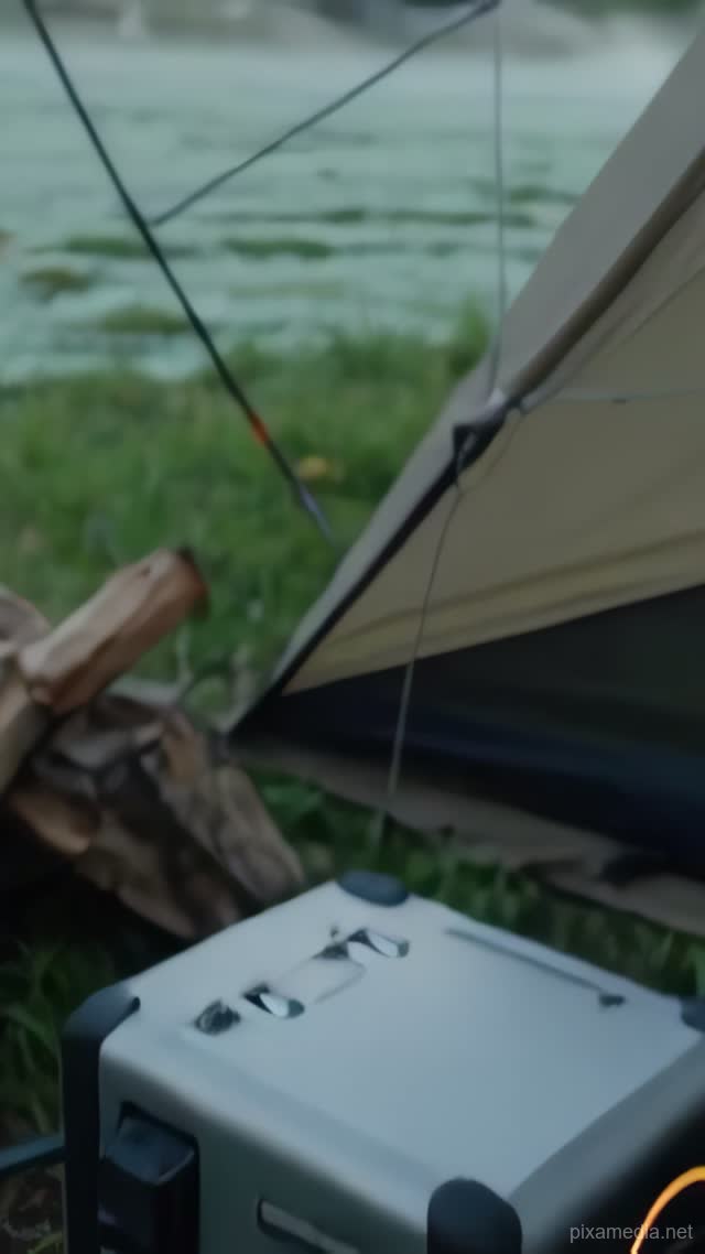 Generator Hums Beneath Alpine Mist - Technology & Gadgets AI stock